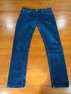 A.P.C. Petit New Standard Men’s Blue Cotton Blend Button Fly Jeans Sz. 33